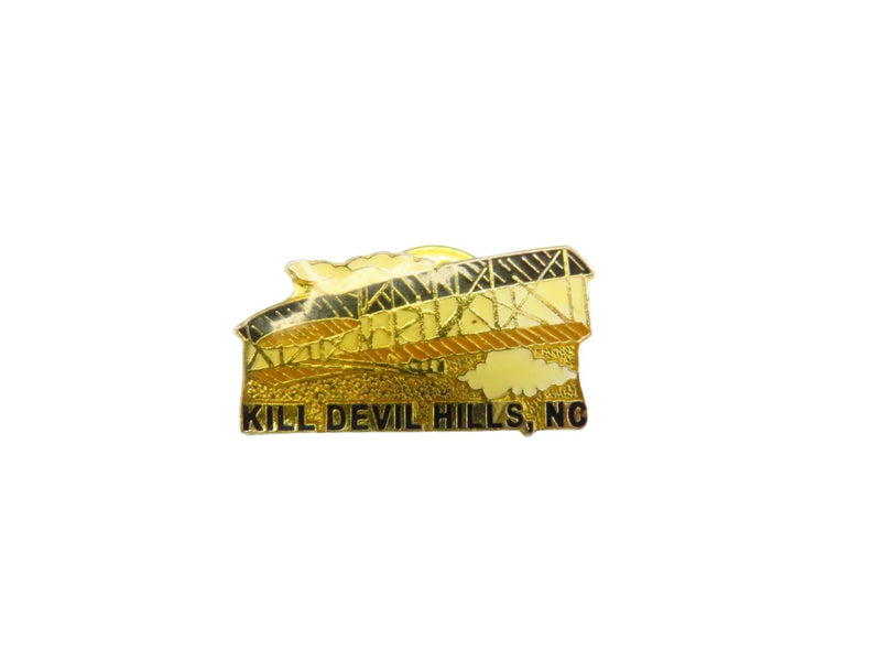 Kill Devil Hills NC Kitty Hawk Flyer Travel Souvenir Lapel Hat Pinback — front view