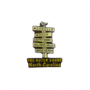 The Outer Banks NC Road Sign Travel Souvenir Lapel Hat Pinback — front view