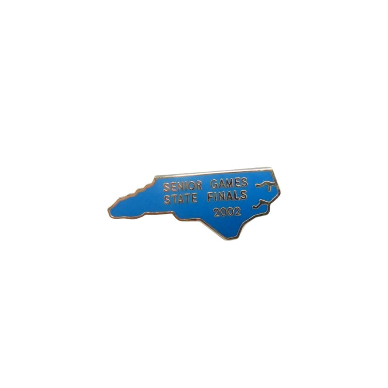 North Carolina 2002 Senior Games State Finals Souvenir Lapel Hat Pinback