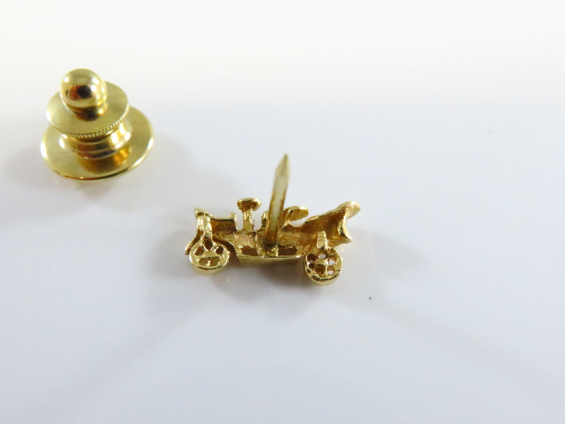 Vintage Yellow Metal Model T Style Old Time Novelty Lapel Hat Pinback