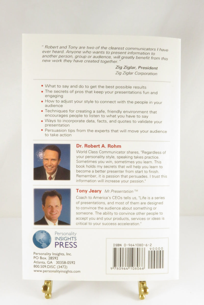 Presenting With Style Robert A. Rohm Ph.D and Tony Jeary Personality Insights Press