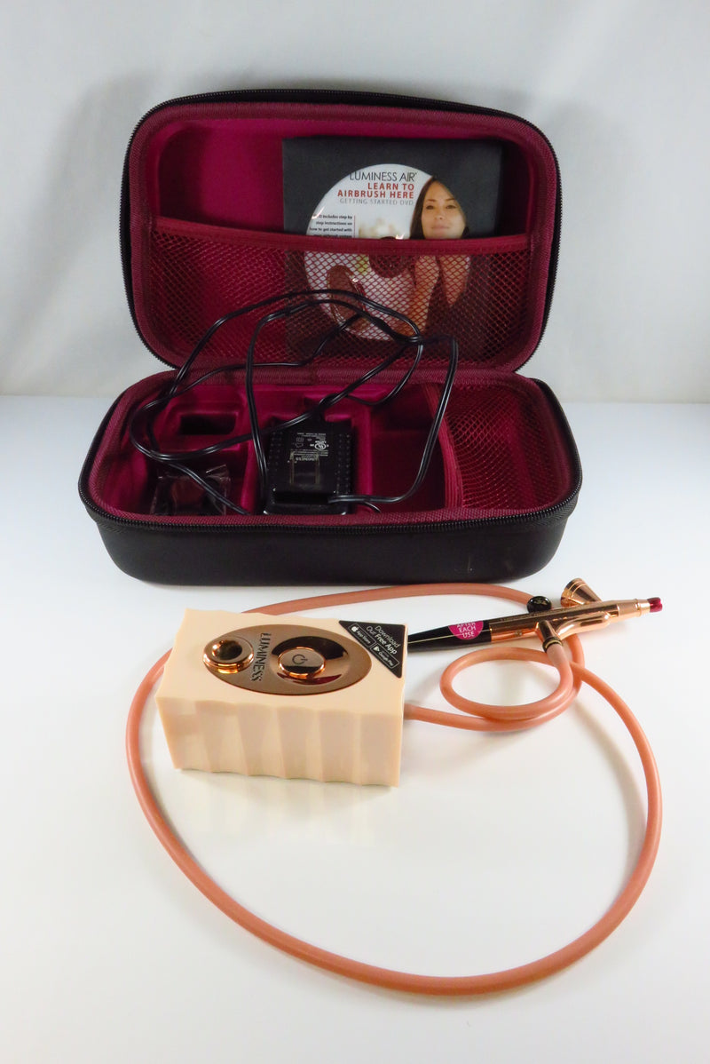 Pre-Owned Luminess Beauty Rose Gold Icon Pro Airbrush LI-100RWC Sprayer System
