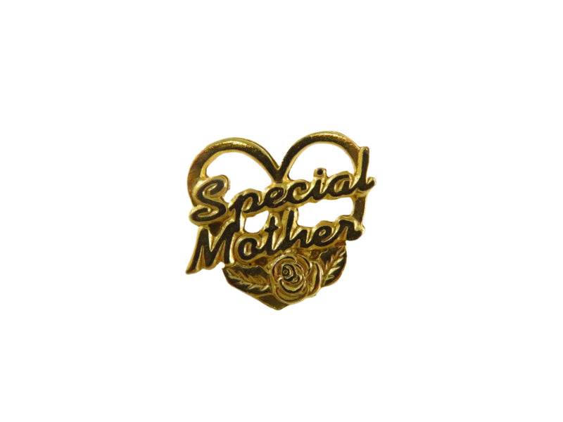 Mother Day Special Mother Rose & Heart Lapel Pin or Hat Pinback 3/4 x 5/8