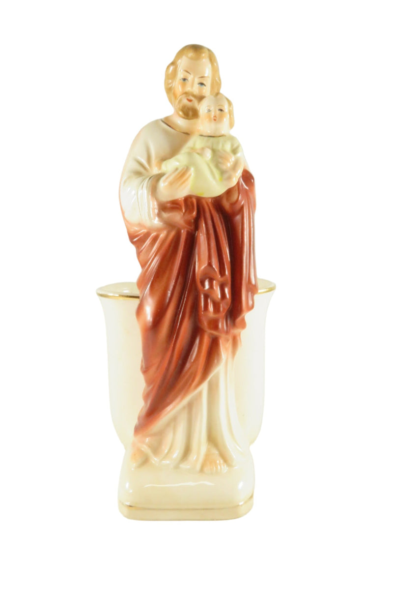 Ceramic Joseph & Baby Jesus Soap, Toothbrush Holder Fine Quality A Japan