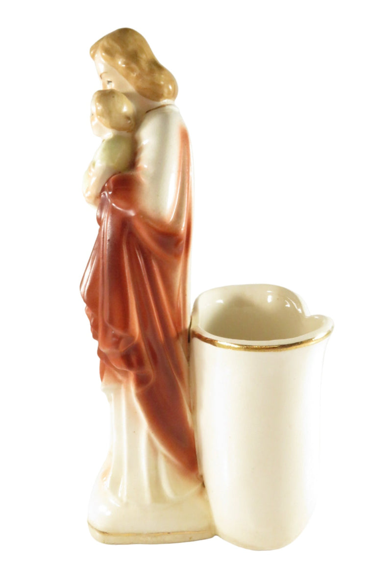 Vintage Ceramic Joseph & Baby Jesus Soap, Toothbrush Holder Fine Quality A Japan