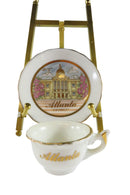 Miniature Tea Cup and Saucer Souvenir Atlanta Georgia Made in Japan — Pottery & Glass:Pottery & China:China & Dinnerware:Nipp