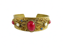 Vintage Czech Style Edwardian Themed High Quality Cuff Bracelet 6 3/4" — Jewelry & Watches:Vintage & Antique Jewelry:Fine:Und