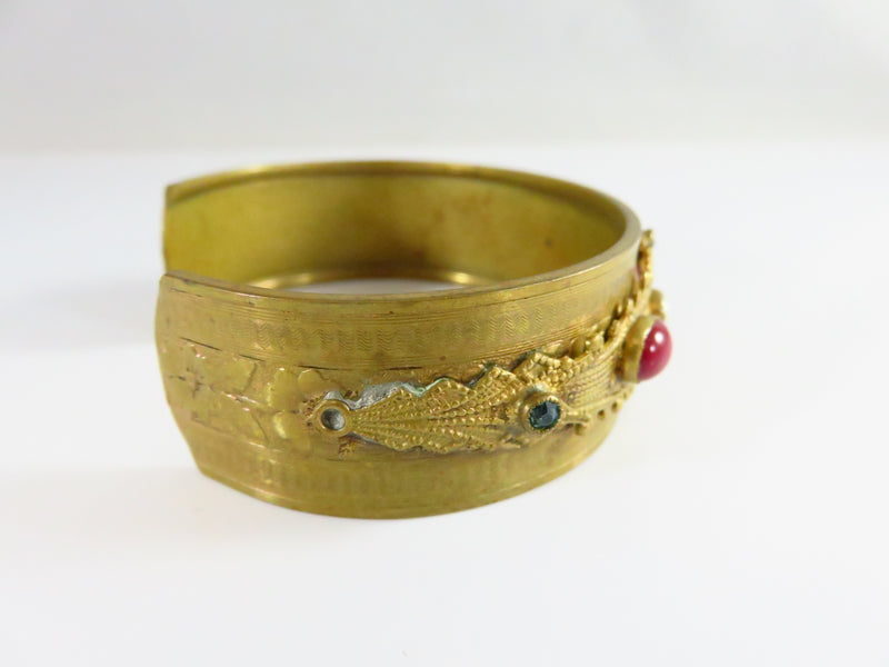 Vintage Czech Style Edwardian Themed High Quality Cuff Bracelet 6 3/4"