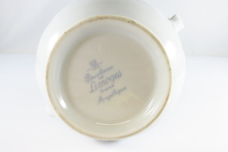 Limoges France Fine China Haviland Angelique Flower Leaf Coffee Tea Sugar Dish