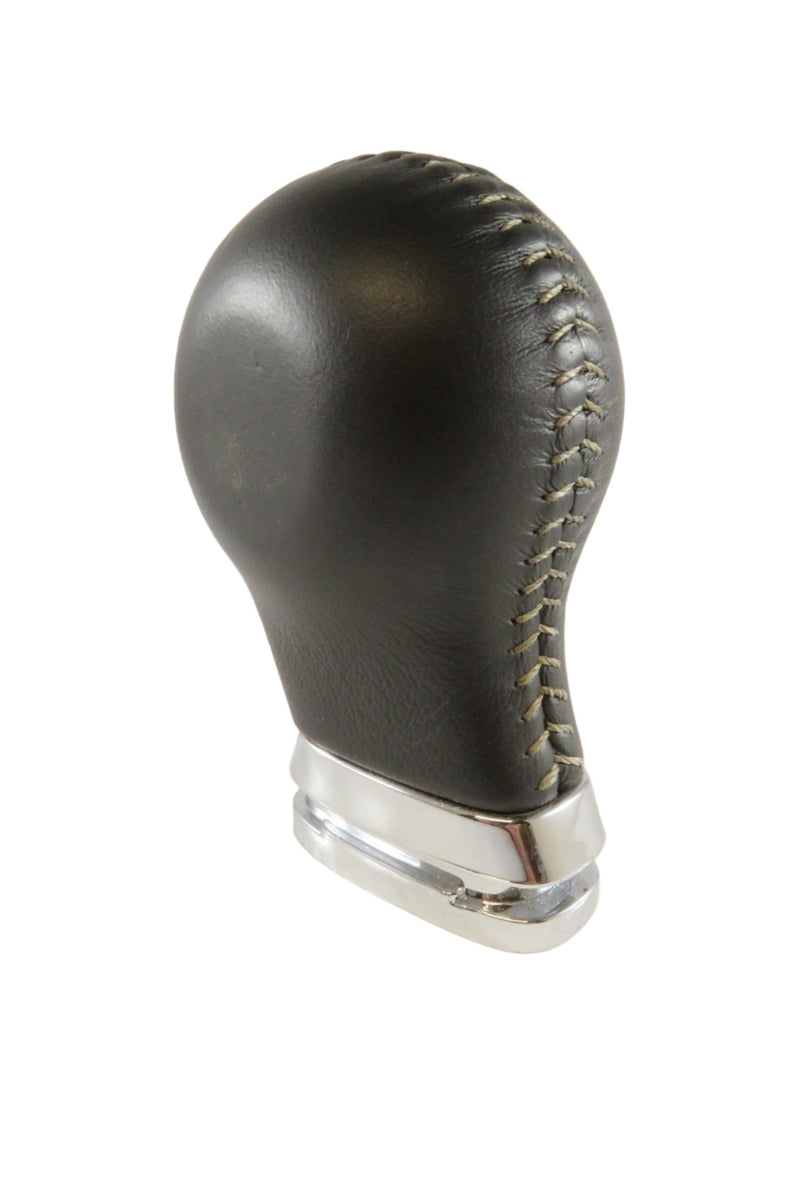 Nice Pre-Owned Dark Brown Leather Lopped Chrome Gear Shift Knob Unknown Make Mod