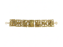 Unusual Egyptian Themed Yellow Metal Panel Bracelet 7 3/8" Vintage — Jewelry & Watches:Vintage & Antique Jewelry:Fine:Undated