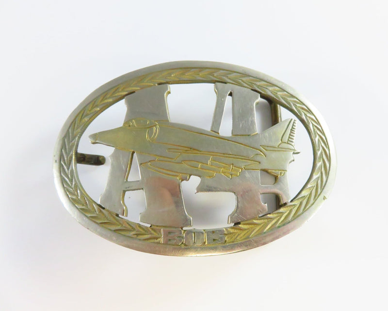 Vintage Douglas A4 Skyhawk A4D Gilt Belt Buckle BOB 1 3/4" Belt