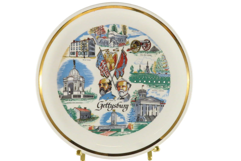 Gettysburg Pennsylvania Travel Souvenir Plate Vintage c1960's — Pottery & Glass:Pottery & China:China & Dinnerware:Nippon — f