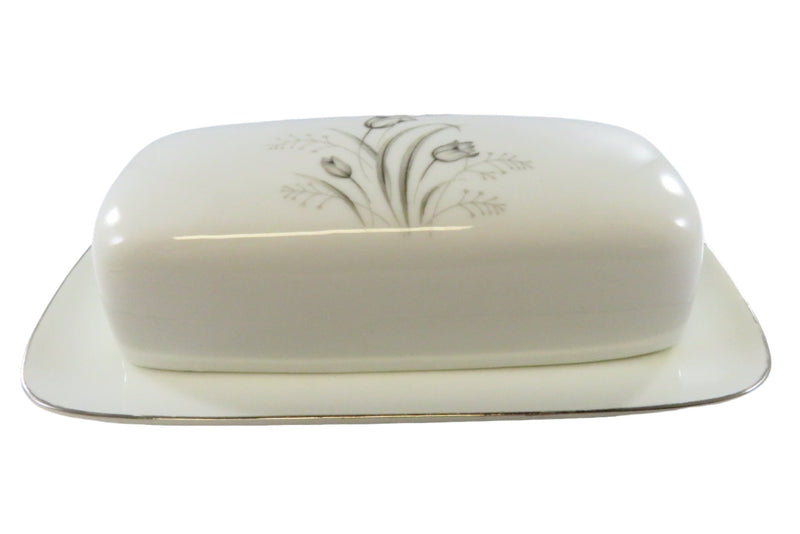 Creative Royal Elegance Butter Dish With Lid Fine China Floral Decor — Pottery & Glass:Pottery & China:China & Dinnerware:Nip