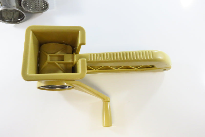 Retro 1970s Kitchenware Accessory Tan Hand Held Cheese Grater Honk Kong