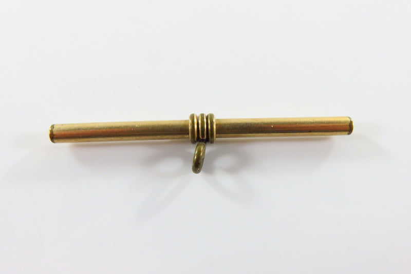 Antique Gold Tone 49mm T-Bar for Pocket Watch Chain