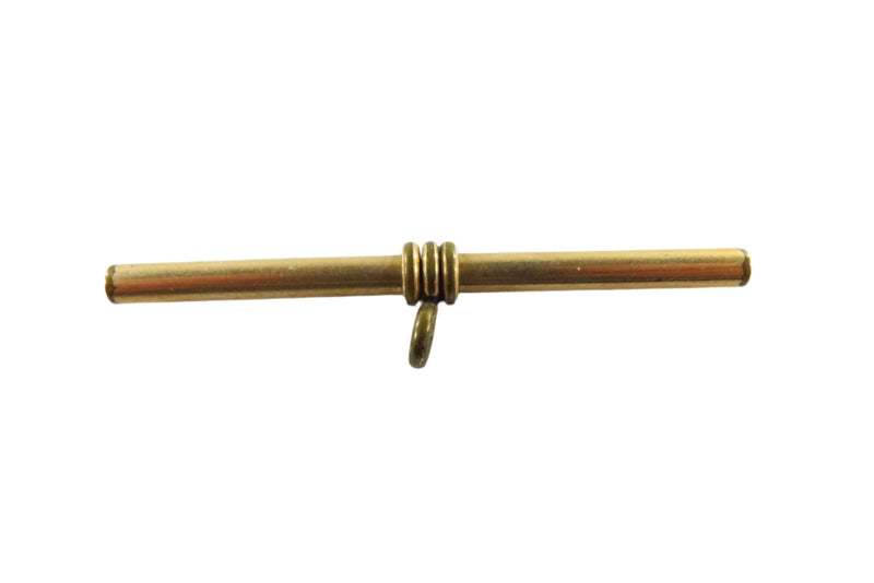 Antique Gold Tone 49mm T-Bar for Pocket Watch Chain — Jewelry & Watches:Watches, Parts & Accessories:Pocket Watches:Tools & P