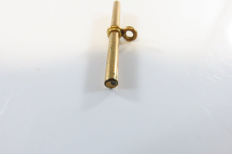 Antique Gold Tone 37.33mm T-Bar for Pocket Watch Chain
