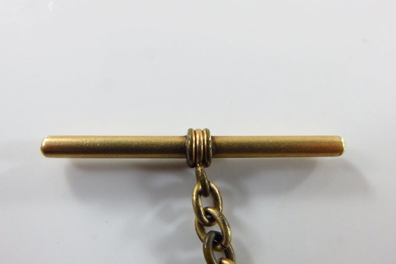 Antique Gold Tone 32.34mm T-Bar for Pocket Watch Chain
