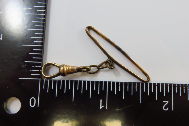 Pocket Watch Chain Ribbon Replacement Bow Clip & Bar 1 1/4" Drop