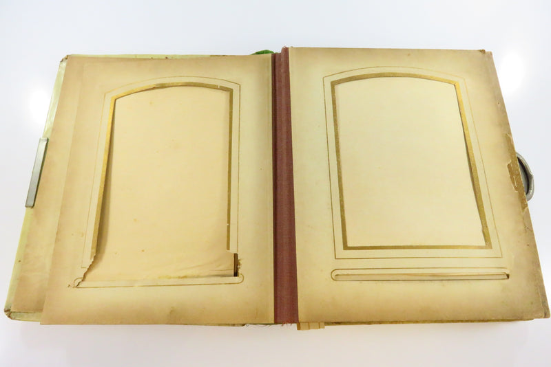 Dilapidated Celluloid Cabinet Card CDV Photo Album for Restoration 8.75x6.75"