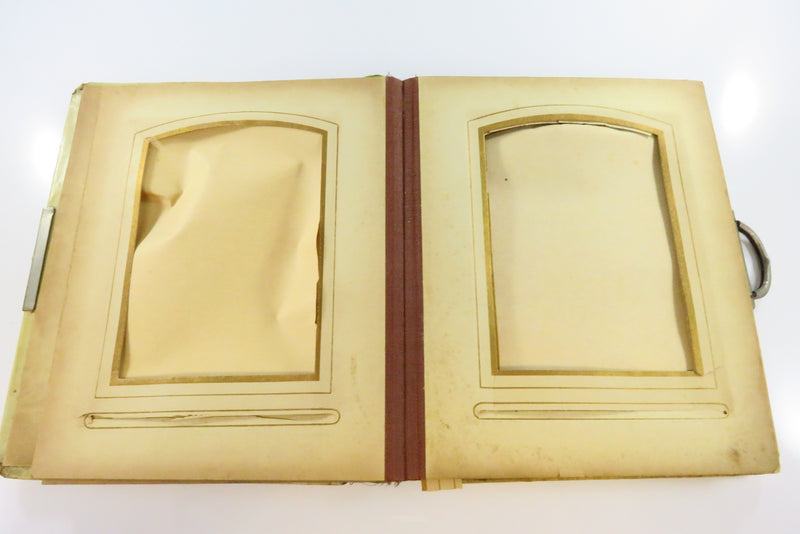 Dilapidated Celluloid Cabinet Card CDV Photo Album for Restoration 8.75x6.75"