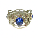 Vintage Mexico Blue Glass Link Bracelet Tasco PO Sz 6" Slide Lock — Jewelry & Watches:Vintage & Antique Jewelry:Fine:Undated