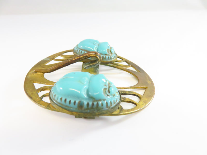 Unusual Egyptian Revival Scarab Buckle Art Deco Era Made by Colonial