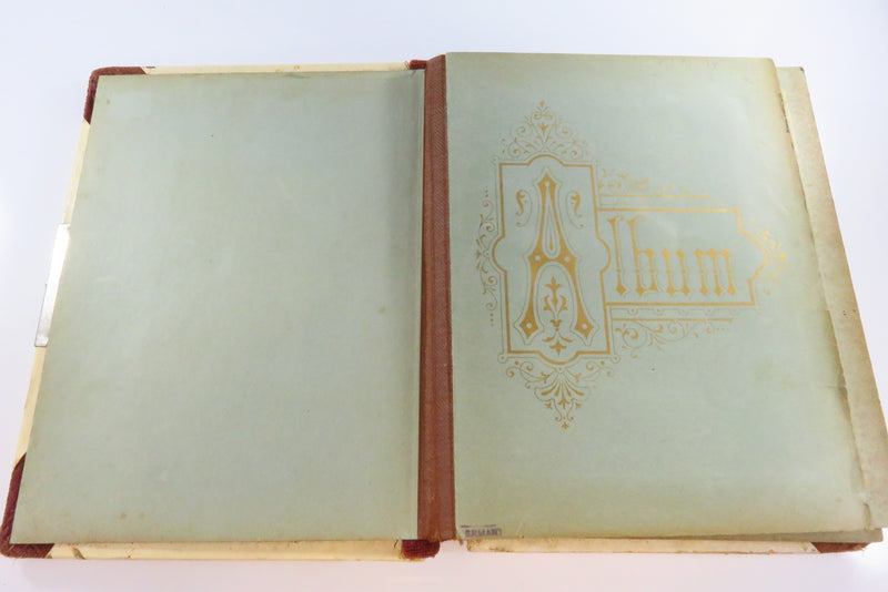 Victorian Celluloid Cabinet Card CDV Photo Album for Restoration 9x6.75"