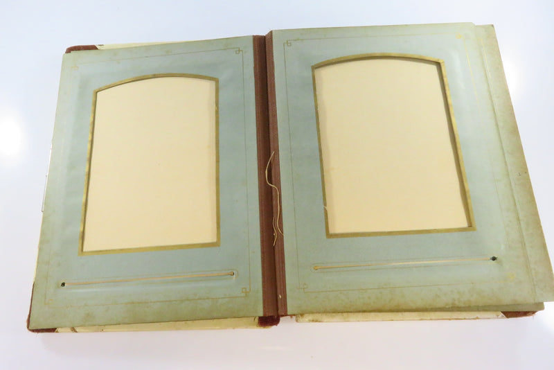 Victorian Celluloid Cabinet Card CDV Photo Album for Restoration 9x6.75"