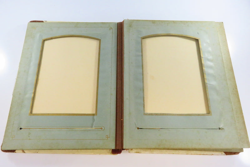 Victorian Celluloid Cabinet Card CDV Photo Album for Restoration 9x6.75"