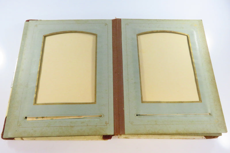 Victorian Celluloid Cabinet Card CDV Photo Album for Restoration 9x6.75"