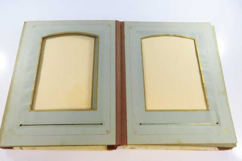 Victorian Celluloid Cabinet Card CDV Photo Album for Restoration 9x6.75"