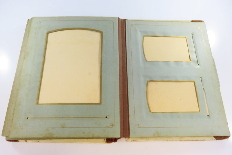 Victorian Celluloid Cabinet Card CDV Photo Album for Restoration 9x6.75"