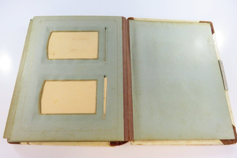 Victorian Celluloid Cabinet Card CDV Photo Album for Restoration 9x6.75"