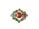 Vintage Rainbow Foil back Glass Brooch Pendant 1 1/2 x 1 1/4 — Jewelry & Watches:Vintage & Antique Jewelry:Costume:Victorian,