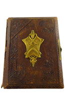 Victorian Leather Bound Cabinet Card CDV Photo Album 10 7/8"x8 1/2" For Restorat — front view