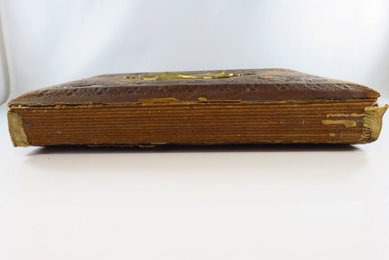 Victorian Leather Bound Cabinet Card CDV Photo Album 10 7/8"x8 1/2" For Restorat