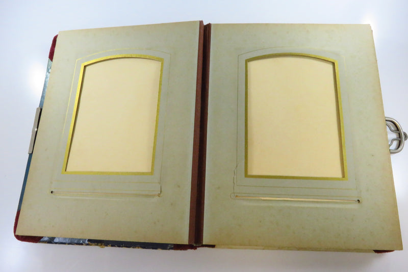 Victorian Celluloid Cabinet Card CDV Photo Album Colorful 10x7 3/4"