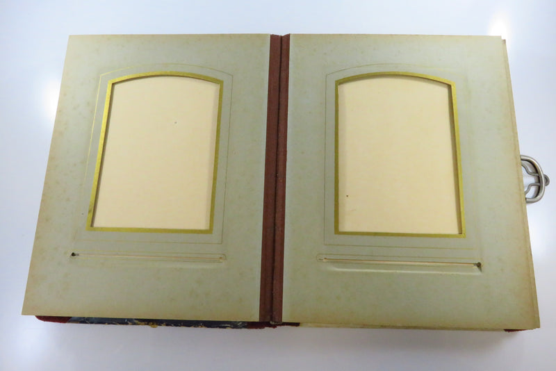 Victorian Celluloid Cabinet Card CDV Photo Album Colorful 10x7 3/4"