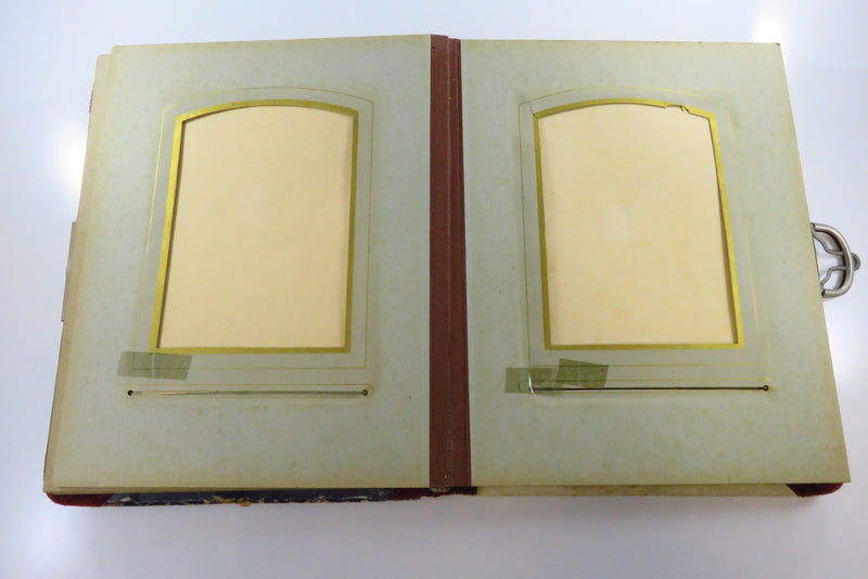 Victorian Celluloid Cabinet Card CDV Photo Album Colorful 10x7 3/4"