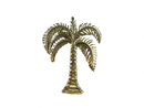 White Metal Beach Themed Palm Tree Pendant Brooch By MJ 2 3/8 x 1 7/8 — Jewelry & Watches:Vintage & Antique Jewelry:Costume:V