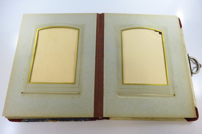 Victorian Celluloid Cabinet Card CDV Photo Album Colorful 10x7 3/4"