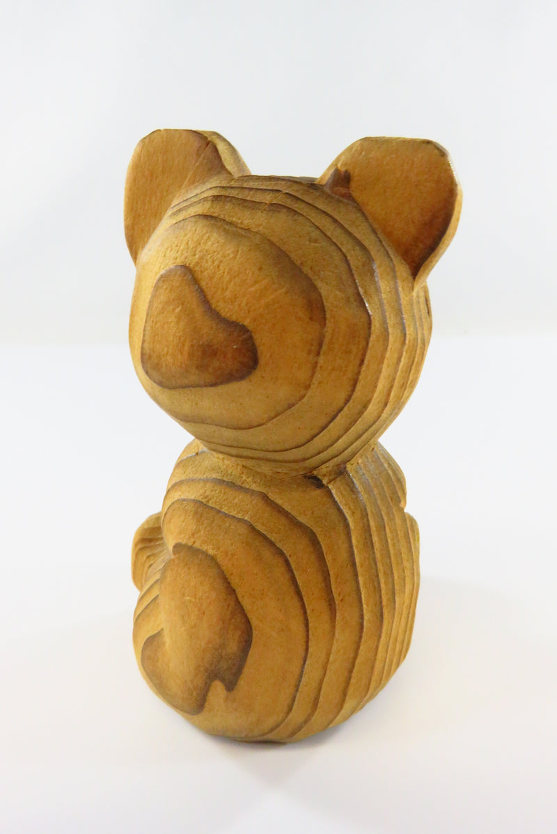 Carved Takahashi Wood Bear Cub Figurine Vintage Ainu Product Japan 2 7/8"