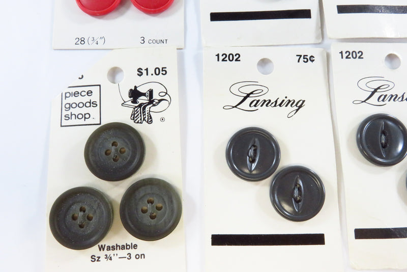Vintage Assortment of Crest Lansing and Misc Buttons For Repurpose