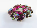 Weiss Purple Pink Glass and Aurora Borealis Wreath Brooch 2" x 2" product image for Just Stuff I Sell, clear front view, neutral background, original listing photo, optimized descriptive alt text, centered composition variant 6