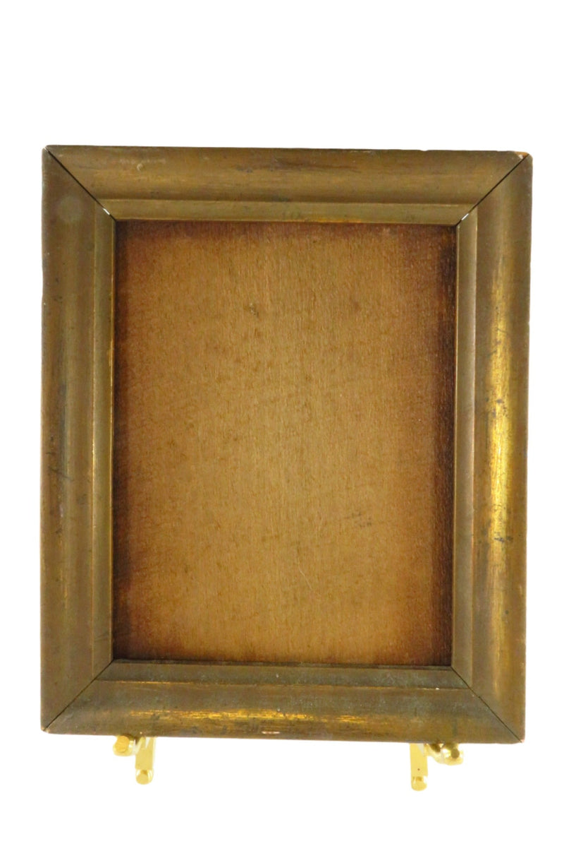 Antique Wood Frame Missing Glass 4 1/2" x 5 3/4 ID — front view