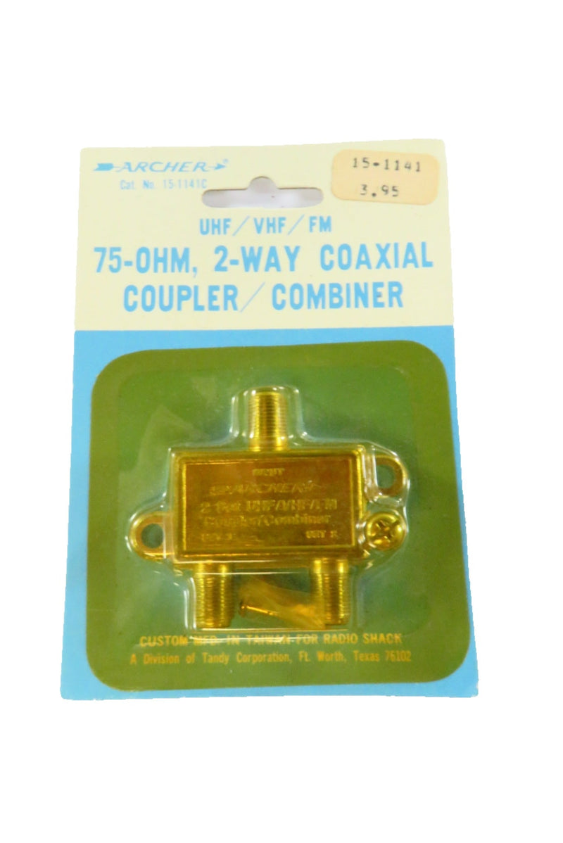 Vintage Archer UHF/VHF/FM 75-Ohm Coaxial Coupler 15-1141C — front view
