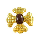 Vintage Essex Brushed Antique Finish Maltese Cross Cabochon Glass Brooch Pin — Jewelry & Watches:Vintage & Antique Jewelry:Co