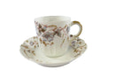 Haviland & Co Limoges France Small Coffee Tea Cup and Saucer With Flowers — Pottery & Glass:Pottery & China:China & Dinnerwar